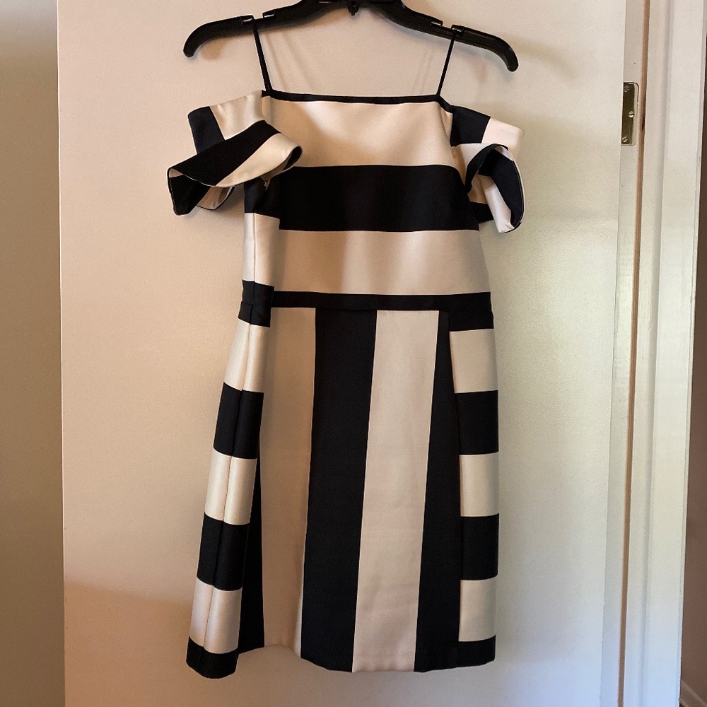 Black and white short dress